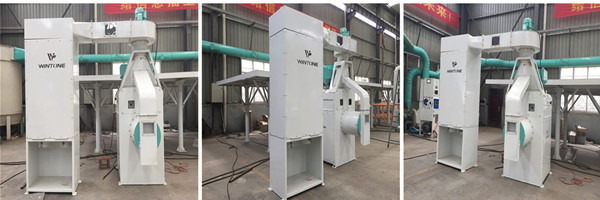 soybean processing machine in workshop